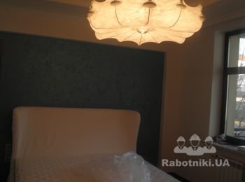 Люстра  обтянута кожей