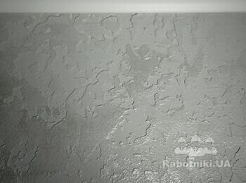 ДЕКОРАТИВНАЯ ШТУКАТУРКА + поклейка потолочного багета ( Гротто ) на стенах в коридоре