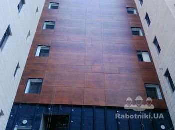 монтаж HPL панелей