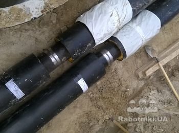 Монтаж теплотрассы.