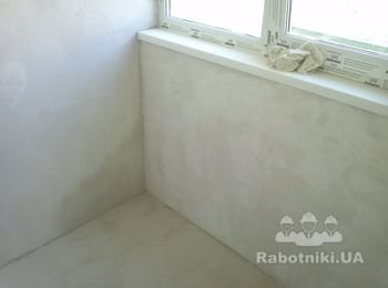 Сварка выноса, монтаж балкона, внутренние работы (шпаклевка, покраска)