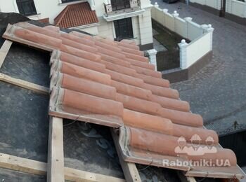 Французкий Бульвар Одесса Ремонт кровли из керамической черепицы