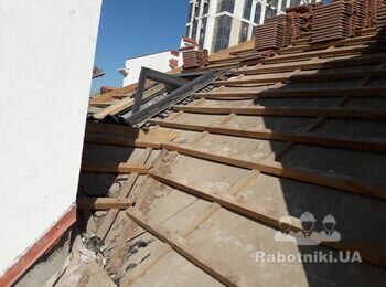 Французкий Бульвар Одесса Ремонт кровли из керамической черепицы