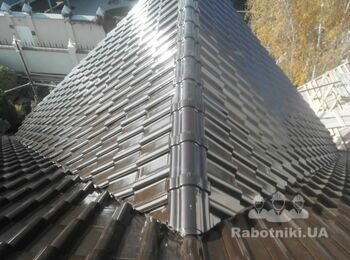 9 Фонтана. Монтаж кровли из керамической черепицы
