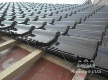 9 Фонтана. Монтаж кровли из керамической черепицы