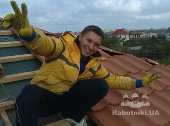 Сухой лиман Одесса. Монтаж кровли из керамической черепицы