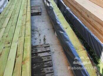 Черноморск Одесса . Монтаж стропильной системы. Узел фермы