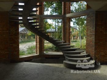 лестницы бетонные на одном косоуре. 
от 4000гр.за 1метр подъема