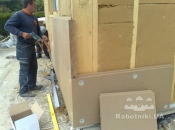 Утепление стен каркасного дома древесноволокнистыми плитами Isoplaat Massiv