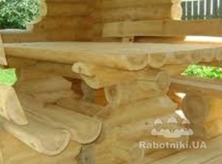 Мебель для дома, садовая мебель из натурального дерева.