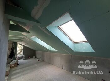 Монтаж полка, балок и откосов