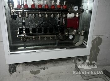 Встановлення колектора теплої підлоги