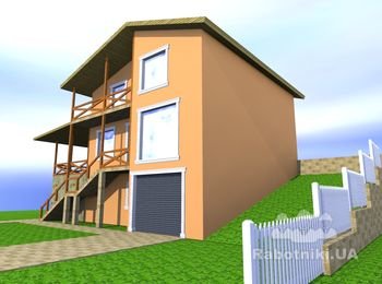 3D визуализация частного дома.