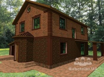 3D визуализация загородного дома.