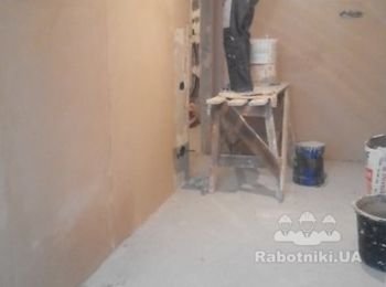 маячная штукатурка стен смесью ротбанд,подготовка к последующим малярным работам