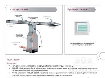 INDUCT 10000 - устанавливается в систему вентиляции и кондиционирования различных типов зданий: офисы, гостиницы, рестораны, школы, церкви, типографии и др. http://www.ecoair.kiev.ua/Induct_10000.php