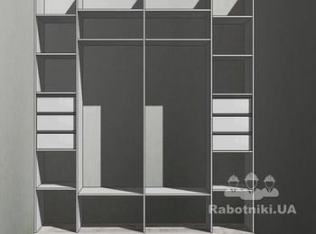 Шкаф купе ниша
ДСП Кроношпан Белый 18мм
Кромка по периметру
Снизу и на видимых торцах 2мм
Направляющие полного выдвижения
Вырез под ручку смайл
Фурнитура Хетих
Система Квадро Серебро
Ролики Премиум
Наполнение дверей Зеркало Серебро