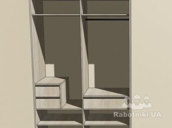 Шкаф купе прихожая
ДСП Кроношпан Дуб Сонома 18мм
Кромка на передних торцах 2мм
Задняя стенка ДСП Кроношпан Дуб Сонома 18мм
Фурнитура Хетих быстросьемная
Направляющие полного выдвижения
Вырез под ручку смайл
Монорельса
Профиль люкс
Ролики премиум
Наполнение двери зеркало серебро.