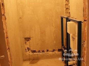 Монтаж двух подвесных "GROHE" систем в линию (унитаз и биде) для маленького сан узла в квартире.