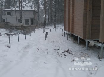 Установка свай
