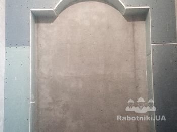 Ниша из гипсокартона  в ванной