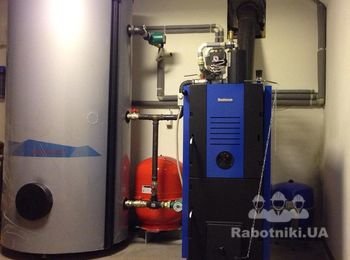Твердотопливный котел Buderus с буферным баком Drazice. Врезка в существующую систему с газовым комбинированным котлом Vaillant