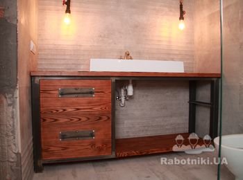 Тумба для ванной комнаты в стиле Лофт