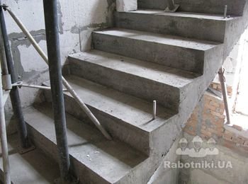 Монолитная ж/б лестница.