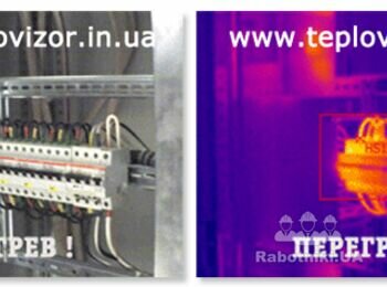тепловизионная диагностика и обнаружение перегрева автомата