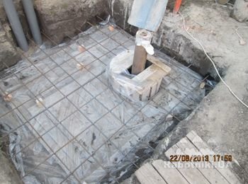 подготовительные работы для бетонирование крышки приямка