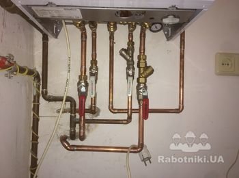 Монтаж котла.