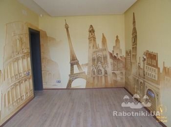 современный ремонт жилой комнаты в квартире