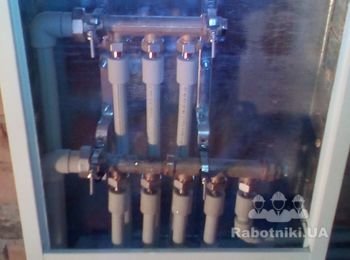 монтаж коллектора водоснабжения