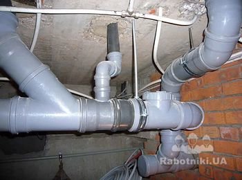 монтаж канализационных стояков