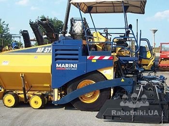 Асфальтоукладчик Marini MF 571, который хорошо зарекомендовал себя при обустройстве асфальтового покрытия на площадках различного назначения 
(050)490-87-11 - Аренда