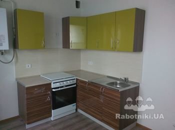 Кухня в квартиру с обустройством для Строительной компании ИнтерГал Буд, ЖК "Озерный Гай" в с. Гатное.