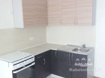 Кухня в квартиру с обустройством для Строительной компании ИнтерГал Буд, ЖК "Озерный Гай" в с. Гатное.