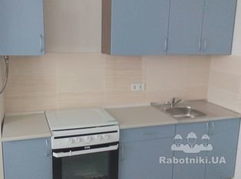 Кухня в квартиру с обустройством для Строительной компании ИнтерГал Буд, ЖК "Озерный Гай" в с. Гатное.