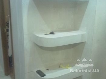 полки с гипсокартона
