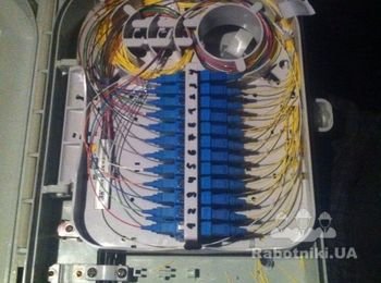 Укладка оптики в боксе GPON