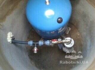 монтаж насосного оборудывания в приямке скважина