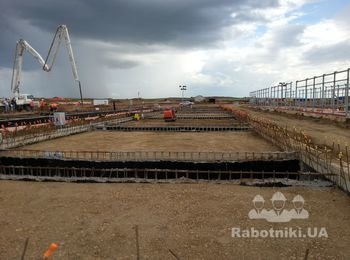 Подготовка и заливка армированной плиты на грунте
