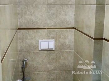 туалет сделан французькой плиткой
