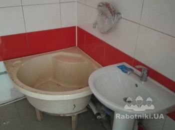 плиточные работы, сантехнические