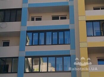 Остекление балконов 
Профиль Rehau с наружной ламинацией (цвет -антрацит)