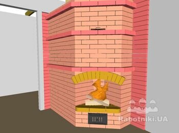 Печь-камин. Порядовка.