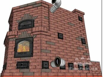 Угловая каминопечь с ускорителями (разгонными калориферными каналами не портящие воздух). Регулируемая по теплу большой низкой лежанкой. Очень подробный проект под самостоятельную сборку с хлебной камерой. Есть фото. Работает отлично.