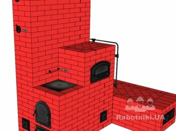 Отопительно-варочная с Хлебной камерой и лежанкой (с регулировкой степени нагрева)