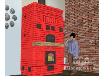 Каминопечь с хлебной камерой по-серому
(реконструкция или замена существующей)