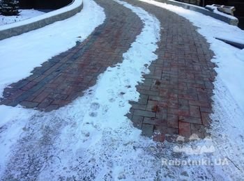 Система снеготаяния в действии, в домике за городом.